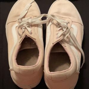 light pink vans.